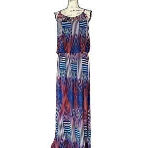 Allison Brittney multi-colored maxi dress large NWT